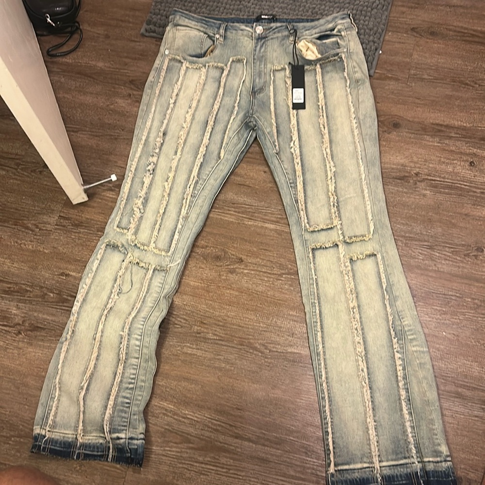 New blue stacked jeans from nova men
